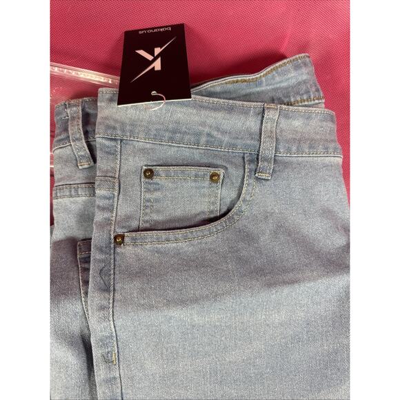 Bakano 34s Light Stone Wash Skinny Slim Fit Denim Mid Rise Jeans New KK - Picture 2 of 5